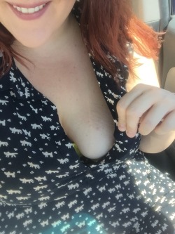 missxcumsalot:  Waiting in the parking lot at school in my cute