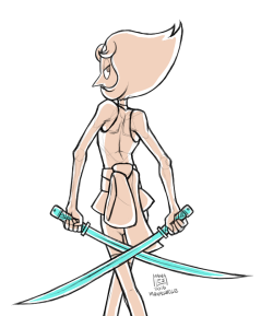 manasurge:  A quick sketchy Pearl birthday present for @pearls–scabbard
