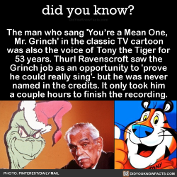 did-you-kno:  The man who sang ‘You’re a Mean One,  Mr. Grinch’