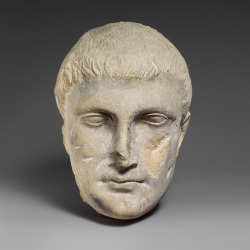 met-greekroman-art: Limestone male head, Greek and Roman ArtMedium: