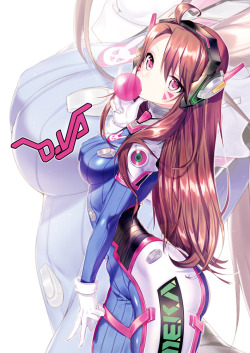 d.va (overwatch) drawn by seo - Danbooru