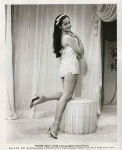 classicladiesofcolor:A promotional photo of Nancy Kwan for Flower