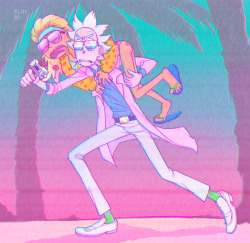 tesazombie:  Miami Rick and Morty are one of favorite versions