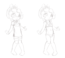 alasou: Started the day by drawing my bun in a feminine/cute