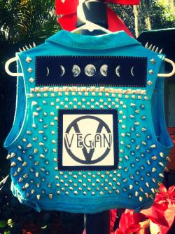 I Finished a vegan themed custom vest for a client.Visit my shop