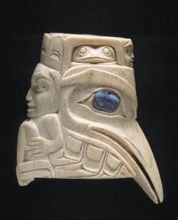 virtual-artifacts:  Raven and crouching figure and masks Date: