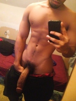 chasingchasers:  Young and strong, huge cock…. Irrestistible!