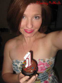 Heavenly Redhead Michelle with a special photo to celebrate our 1 year Anniversary!