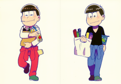 tuneout:Osomatsu-san postcard scans! These postcards came with