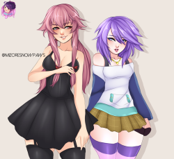 Yuno and Mizore / comission :3  ❥ Support me at Patreon | Gumroad