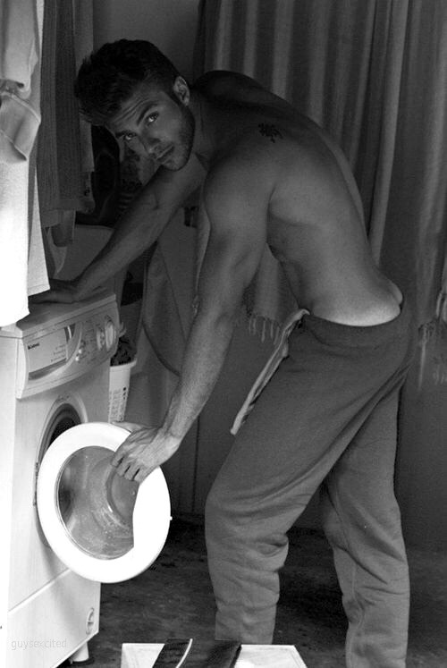 imrockhard4u:  Love watching him do laundry ðŸ˜ http://imrockhard4u.tumblr.com