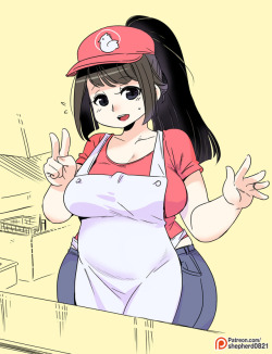  Chubby Fast food clerk. ☥————————-☥View