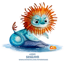 cryptid-creations: Daily Paint 2341. Sealion Prints available