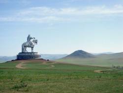 historical-nonfiction:  Genghis Khan statue on the Mongolian