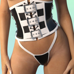 Some brand new clothing for your renders! Take Genesis 3/Victoria 7 to the world of Shiny Outfits! You get an Euphoria Cincher and Thong in 6 materials to choose from! A great new product from SynfulMindz for Daz Studio 4.8. Check it!Euphoria Set Genesis