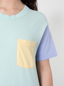 miuroll:  Unisex Power Washed Color Block Pocket Tee   .