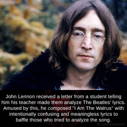 mindblowingfactz: John Lennon received a letter from a student