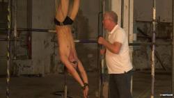 Hung Upside Down - Used As A Punching Bag! There are plenty of