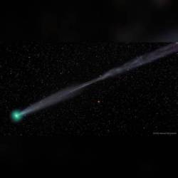 A Split Ion Tail for Comet Lovejoy E4 #nasa #apod #comet #lovejoy