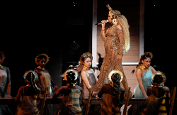 ruinedchildhood:Beyonce performs onstage during The 59th GRAMMY