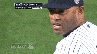 yankees:  The final out of Mo’s Yankee Stadium career.