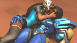 larryjohnsonsfm: Pharah x Symmeta Making Out (requested by anonymous)