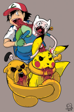 insanelygaming:  Zombie Pokemon Adventure Time Created by Tim