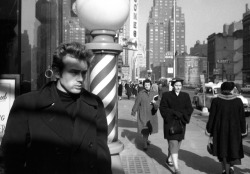 thefashioncomplex:James Dean, New York City, Ed Clark, 1955