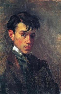 pablopicasso-art:    Self-Portrait (1896)    Pablo Picasso  