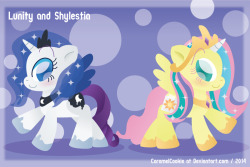 elrincondelpony:  Lunity and Shylestia by CaramelCookie 