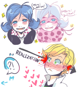 miraisunday:  Marinette’s cover was blown because of her shoujo