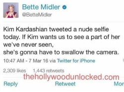 iamchinyere:  Bette Midler is a savage.