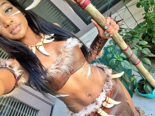 ablissfulstate:  More of my Nidalee cosplay. Maybe the last…maybe not 