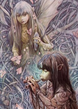 willowbambi:  aw Brian Frouds art for The Dark Crystal 