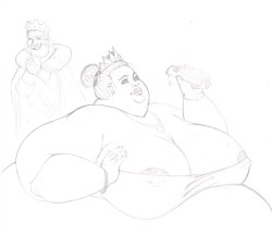 myalternatepointofview: The fat deal A sketch of a Princess who