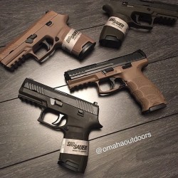 gunfanatics:  Sig Sauer and HK pistols in FDE and OD Green! 