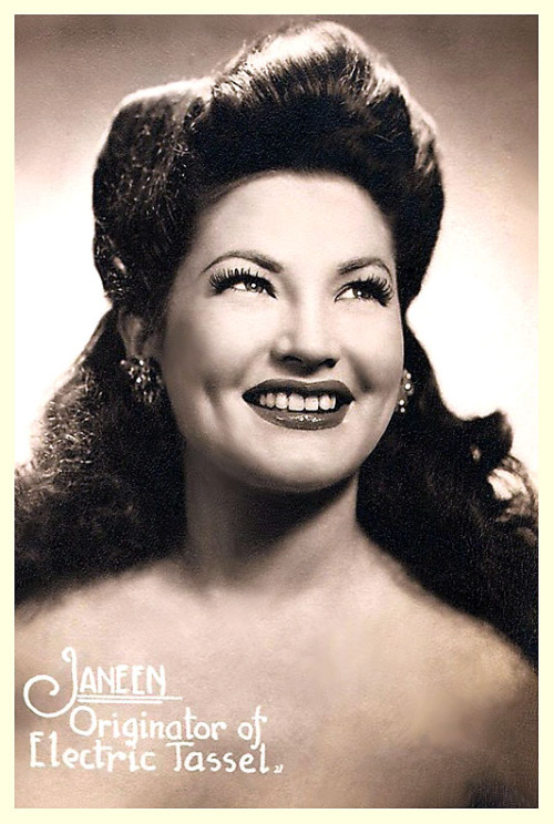Janeen      aka. “The Electric Tassel Girl”.. Promotional portrait photo dated from the Summer of ‘45..