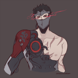 snowwhitebirdie:  Dropped everything to sketch Blackwatch Genji