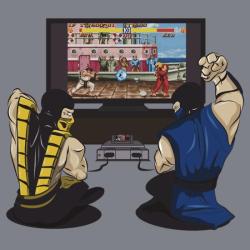 8bitcrookz:  Mortal Kombat vs Street Fighter II by: Aaron Morales