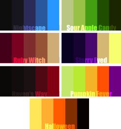 color-palettes:  Try out these Halloween themed color palettes