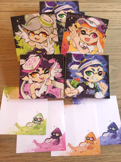 mieau:  Did I show you my Splatoon note-pads? No? Well here they