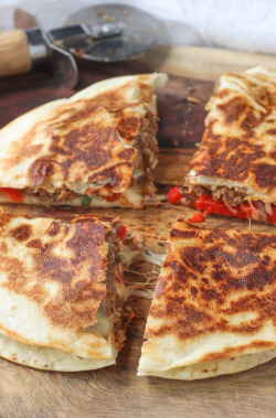 verticalfood:  Italian Sausage Quesadillas