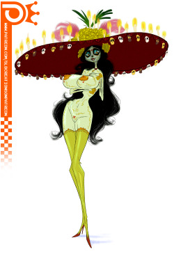 clxcool:  slewdbtumblng:   ~ La muerte ~ Patreon Reward  Always in time (Mostly not just for the season)  Oh god this is beautiful… 