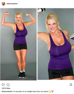 Looking good as always, Kelly Madison. Keep lifting those hand