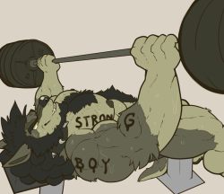 grimfaust: Taking a break from jammin’ on the sax to smash some plates~ For @saxwuff  