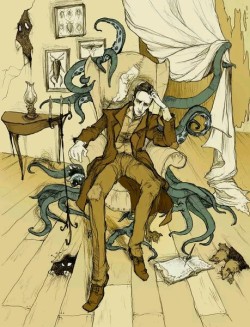 twenty1-grams:  H.P. Lovecraft Art Print by Abigail Larson -