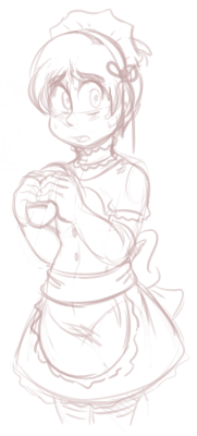 i havent seen any eren as maid pix so i do it myself