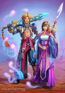 risachantag:  FFX: Tidus and Yuna Redesign by *Risachantag 