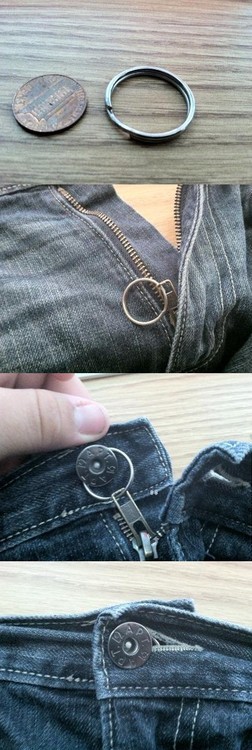 Quick fix for a slippery zipper