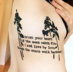 tattooed-disappointment:Second stanza of “Dive for Dreams”